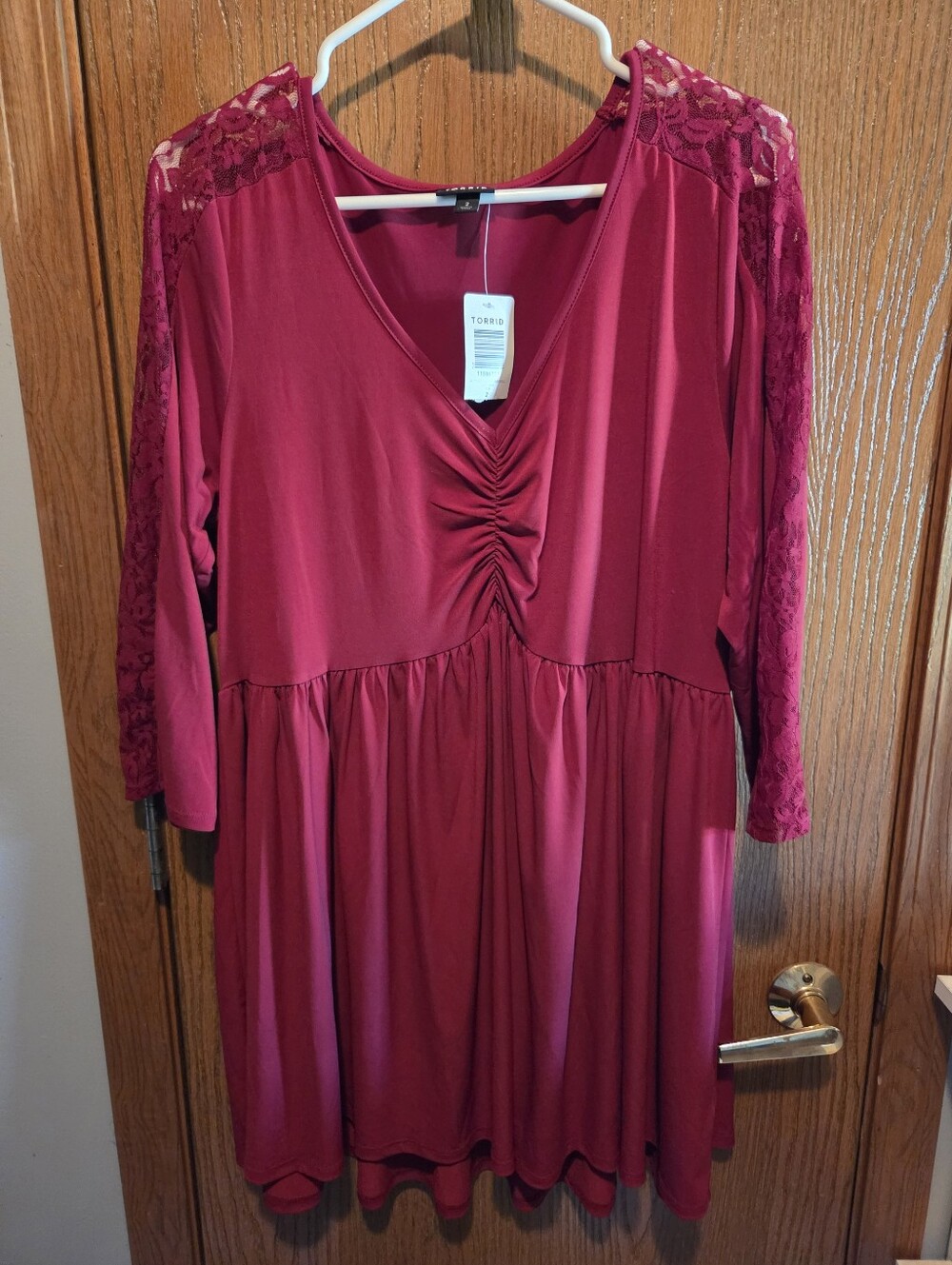 Torrid- long sleeve Lace sleeve Babydoll. Dress